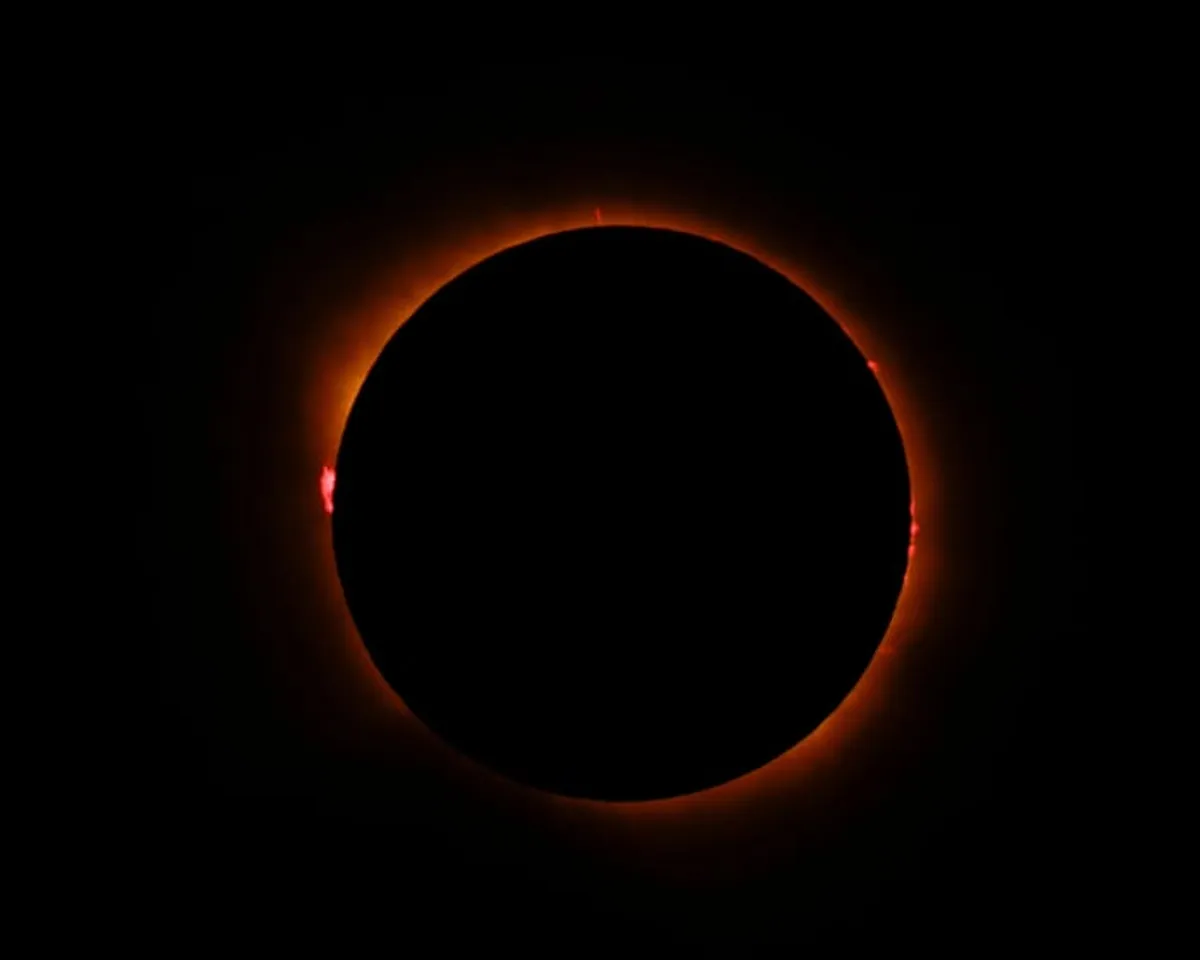 Europe solar eclipse: millions watch rare spectacle across Spain, UK and Iceland – as it happened