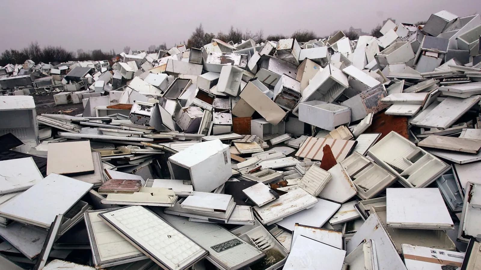 Mountain of broken fridges growing across England and Wales